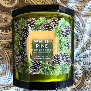 NEW Scentworx White Pine 3 Wick Candle Slatkin